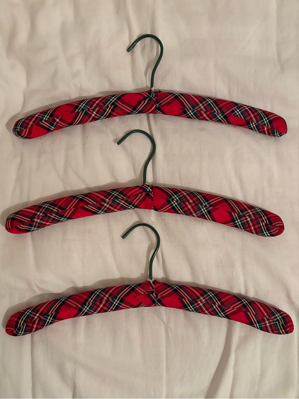 Vintage Padded Closet Hangers - Set of 3